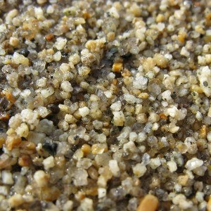 мытые песчинки под микроскопом